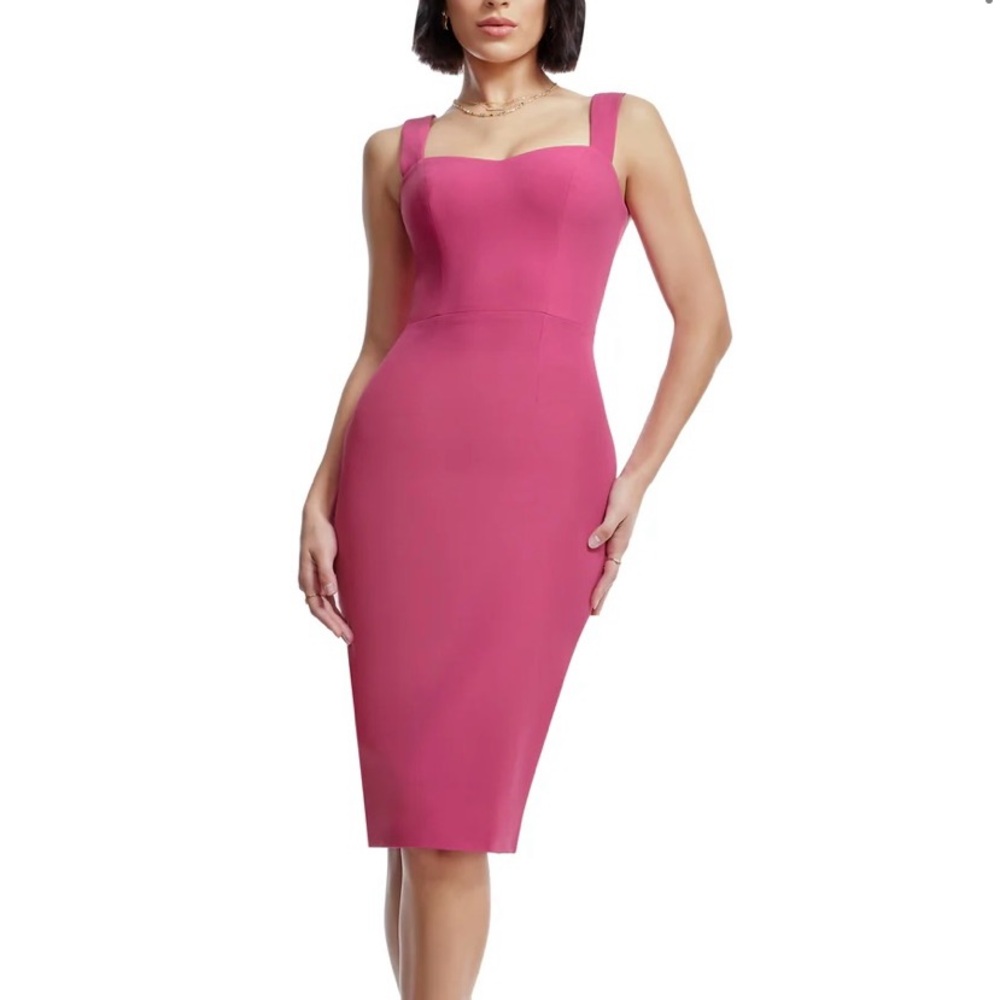 NWT Dress the Population Nicole Bright Fuchsia Dress - Sz XL